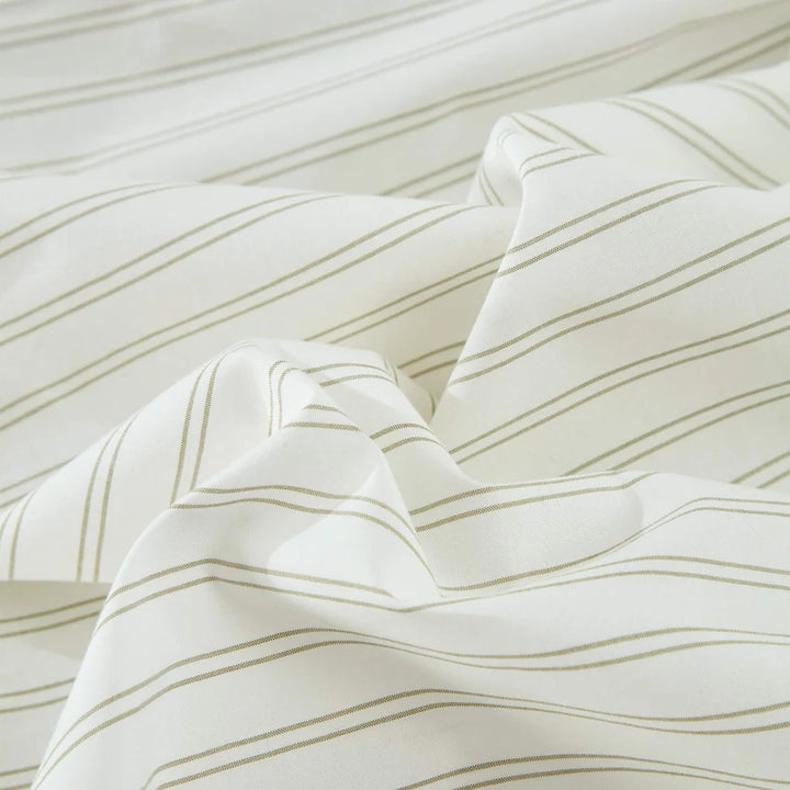 PIN STRIPED SHEET SET- QUEEN- VALE GREEN