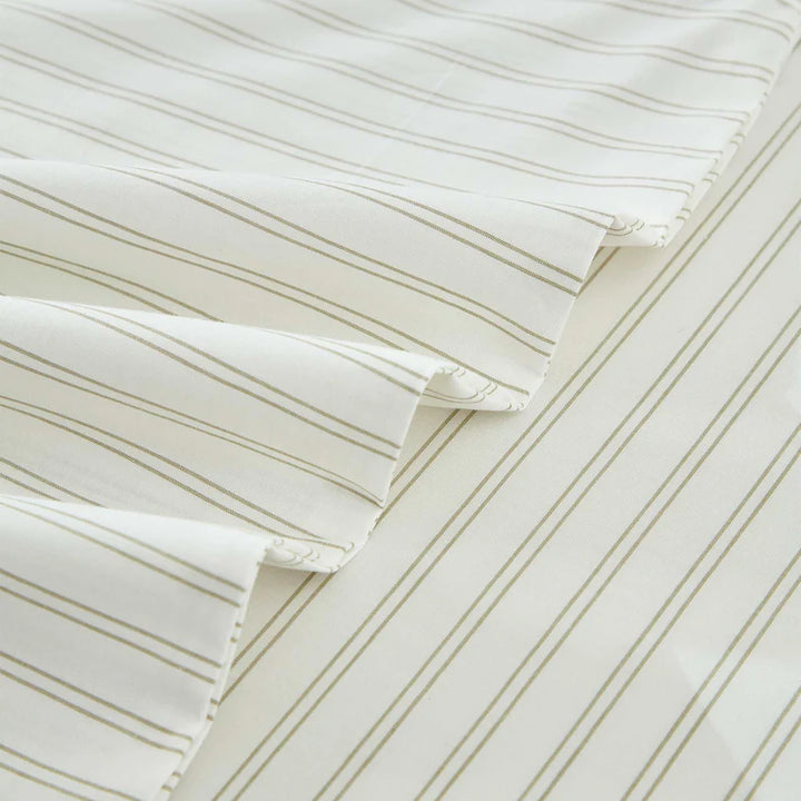 PIN STRIPED SHEET SET- QUEEN- VALE GREEN