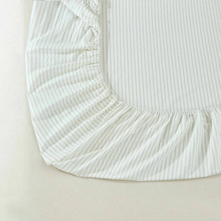 PIN STRIPED SHEET SET- QUEEN- VALE GREEN