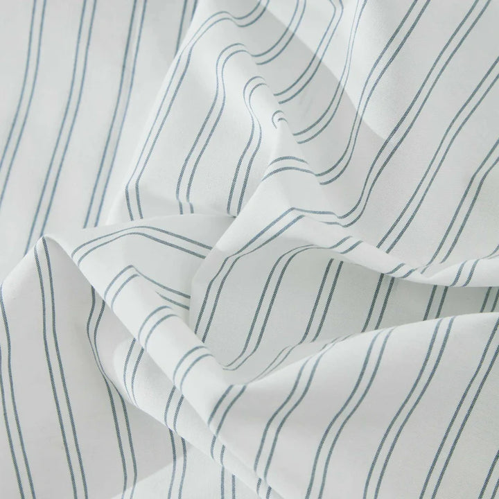 PIN STRIPED QUEEN SHEET SET- VALE SHADOW