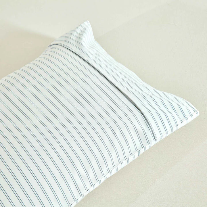 PIN STRIPED QUEEN SHEET SET- VALE SHADOW