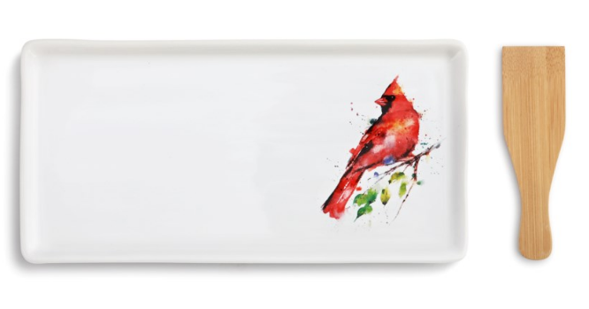 CARDINAL APP TRAY/SPATULA - Kate & Co. Home