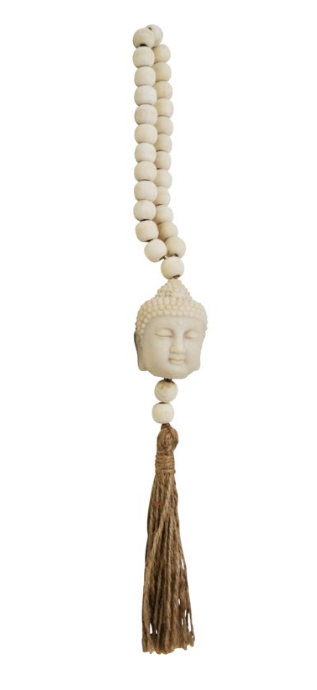 WOODEN BEADS WITH BUDDAH - Kate & Co. Home