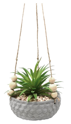 846-004 HANGING CEMENT POT/PLANT - Kate & Co. Home