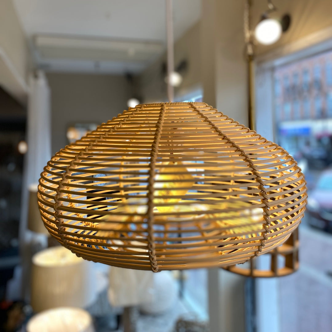 SUSPENDED RATTAN BANDUNG LAMP - Kate & Co. Home