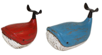 JYF803S ASSTD RED OR BLUE WHALE - Kate & Co. Home