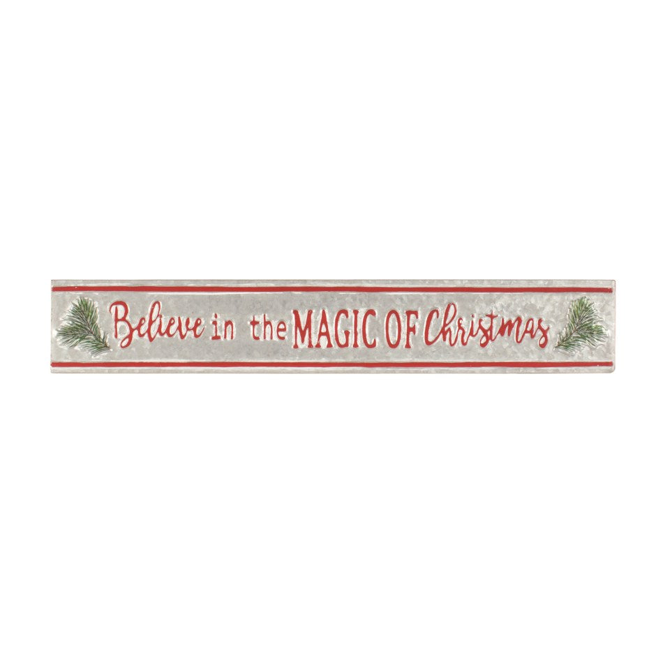 N13513 WALL ART BELIEVE TIN - Kate & Co. Home