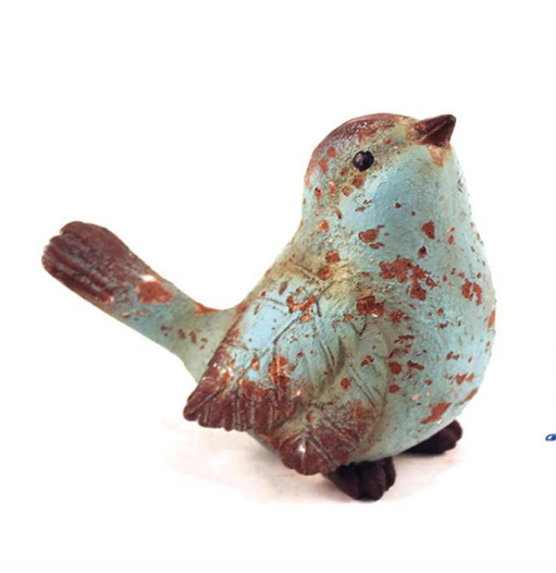 QZ881 ANTIQUED POLY BLUE BIRD - Kate & Co. Home