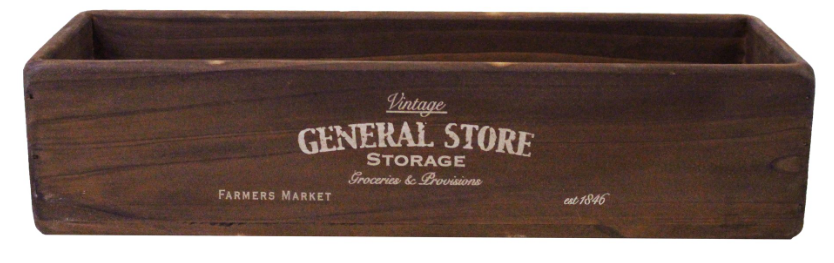 GENERAL STORE RECTANGULAR WOOD HOLDER - Kate & Co. Home